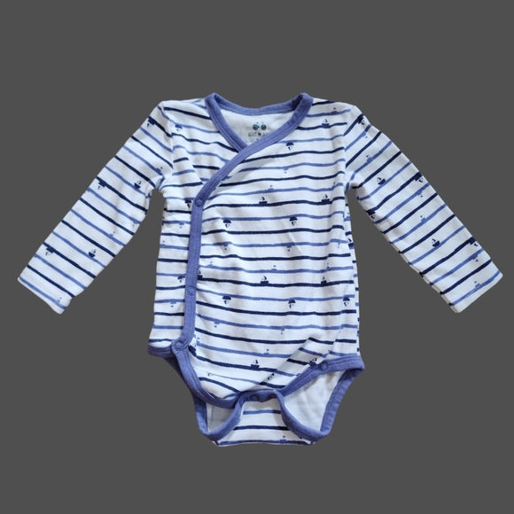 Blue Striped Sailboat Onesie, Kid's 9M - Picture 1 of 6